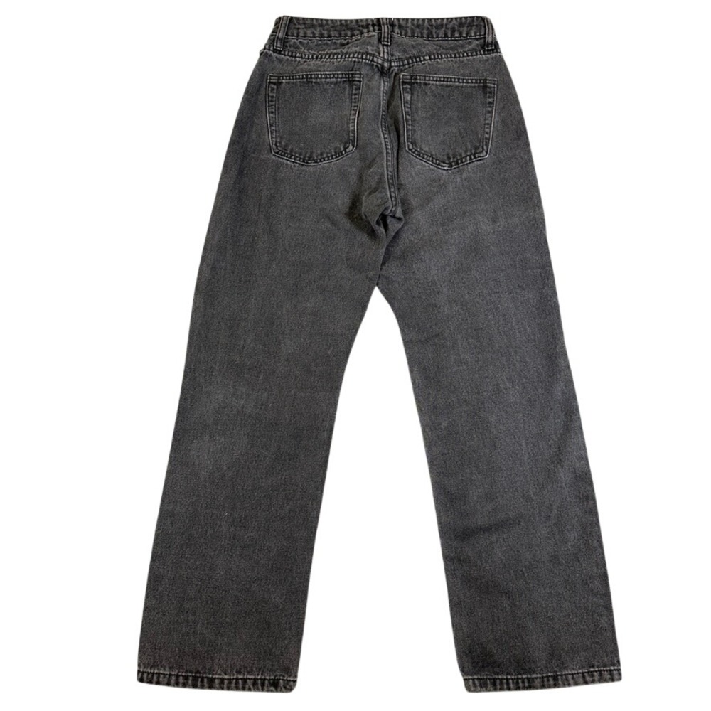 Princess Polly Washed Black High Waisted Cotton Denim Jeans US 4 RN 139867 - Picture 2 of 13